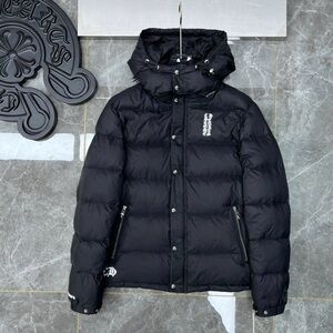 Basically brand new chrome hearts Black Puffer Jacket with detachable  Hood